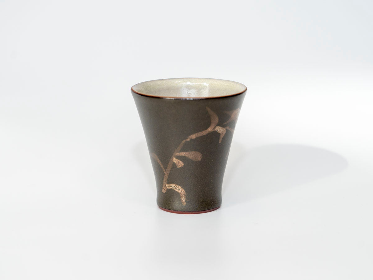 赤水窯無名異ぐい呑み(黒・縦型)