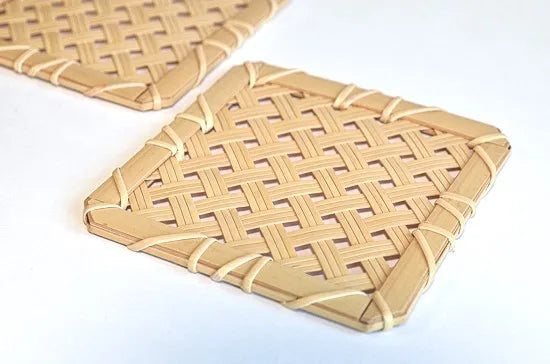 【佐渡竹工芸】コースター 2枚セット