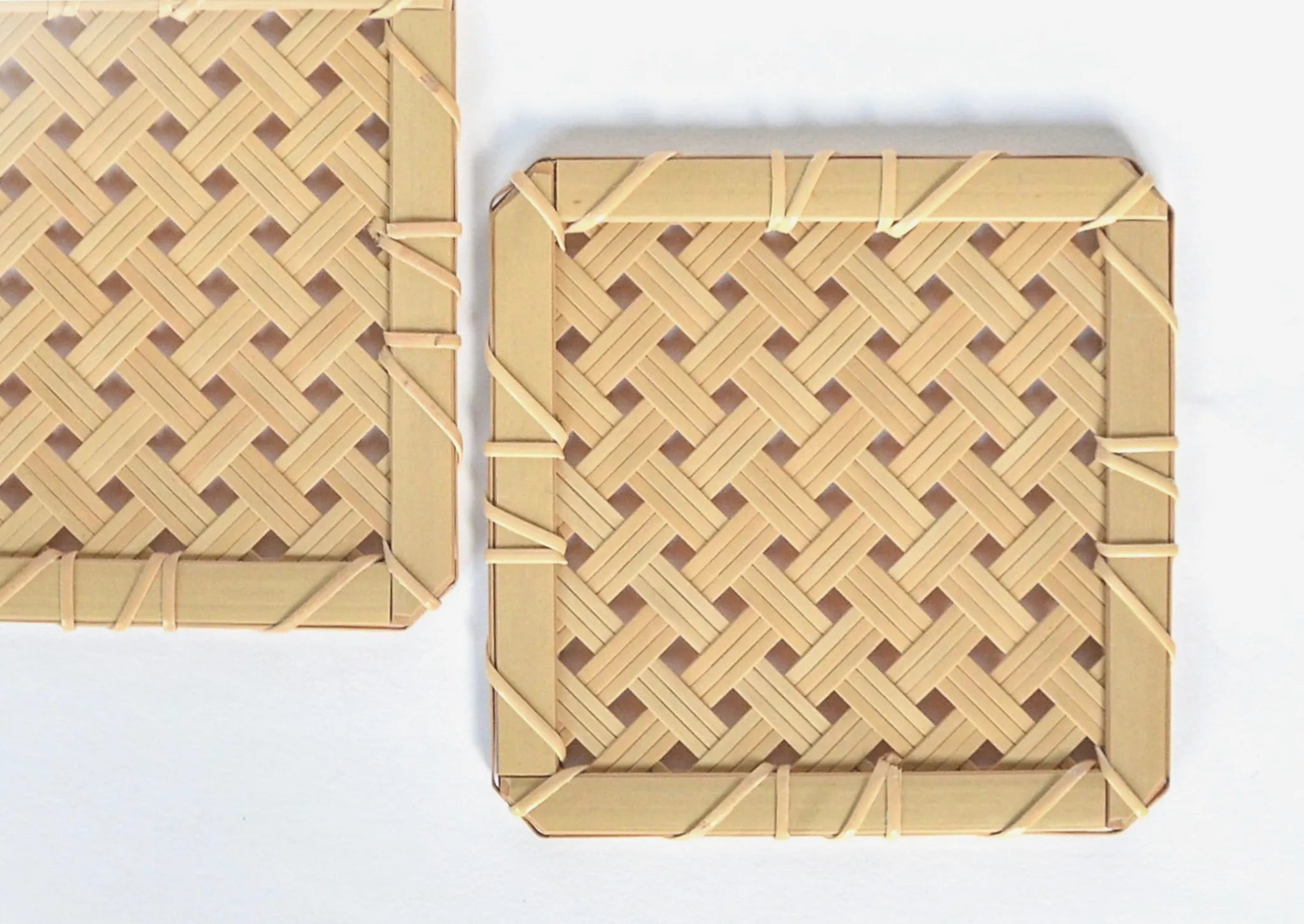 【佐渡竹工芸】コースター 2枚セット