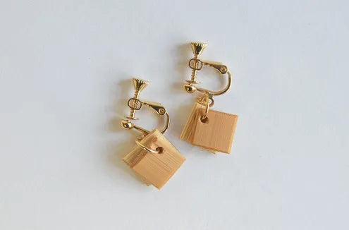 【佐渡竹工芸】ネックレス&イヤリング 2点セット