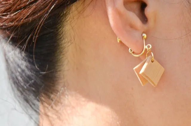 【佐渡竹工芸】ネックレス&イヤリング 2点セット