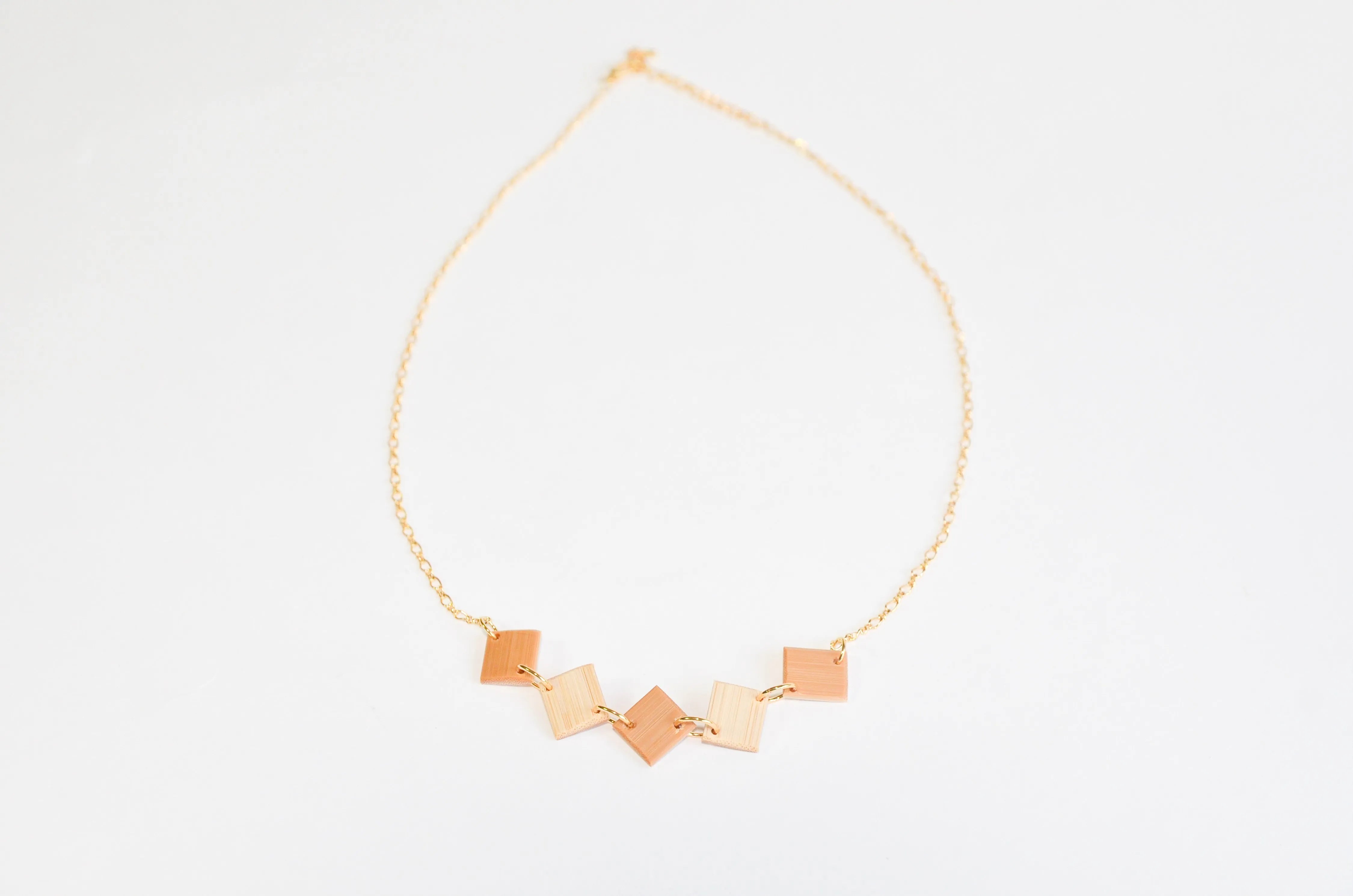 【佐渡竹工芸】ネックレス&イヤリング 2点セット