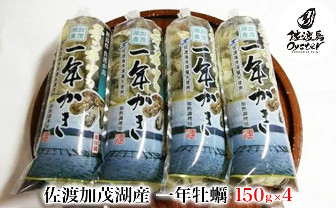 佐渡加茂湖産一年牡蠣 むき身150g×4袋